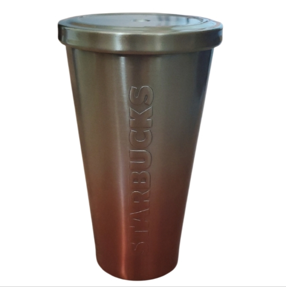 Starbucks Metallic Gold And Copper Sunset Ombre Cold Cup Tumbler